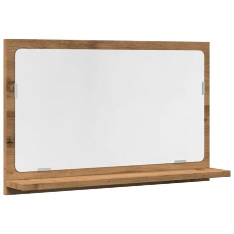 vidaXL Mobile Bagno Specchio Rovere Artigianale 60x11x37 cm Truciolato