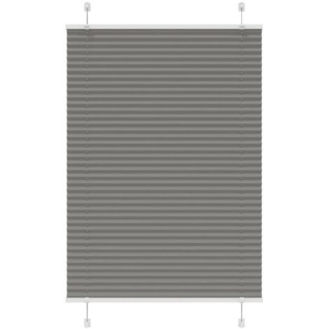 vidaXL Tenda Plissettata Antracite 85x150 cm Larghezza Tessuto 84,4 cm