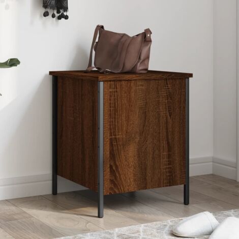 vidaXL Panca Portaoggetti Rovere Marrone 40x42,5x50 Legno Multistrato