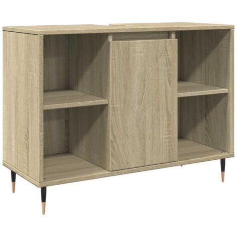 vidaXL Mobile da Bagno Rovere Sonoma 80x33x60 cm in Legno Multistrato (1/5)