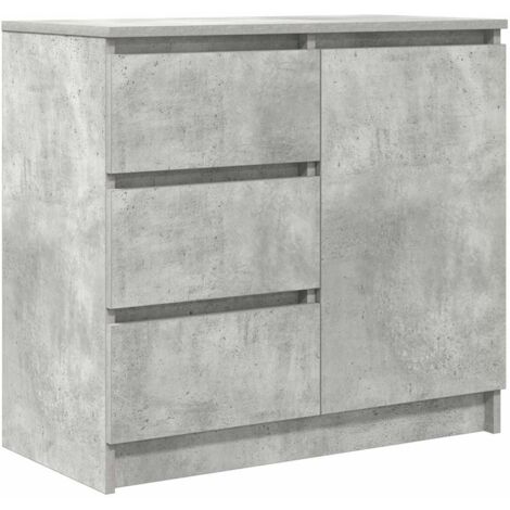 vidaXL Credenza con Cassetto Grigio Cemento 71x35x65 cm in Truciolato