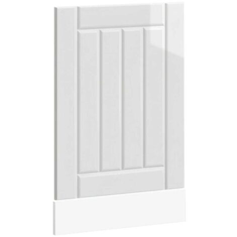 vidaXL Pannello Lavastoviglie Lucca Bianco Lucido in Legno Multistrato (1/5)