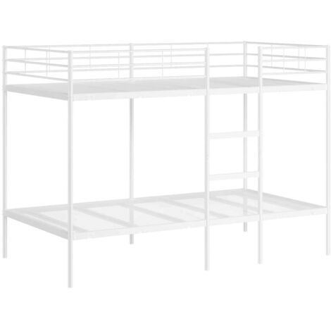 vidaXL Letto a Castello senza Materasso Bianco 100x200 cm in Acciaio