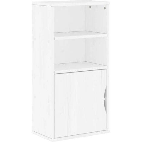 vidaXL Armadietto Laterale ODDA Bianco 40x24x79 cm Legno Massello Pino