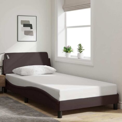 vidaXL Giroletto Dover Marrone Scuro 100x200 cm Tessuto (1/5)