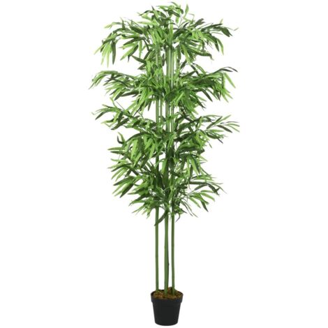 vidaXL Albero Bambù Artificiale 240 Foglie 80 cm Verde