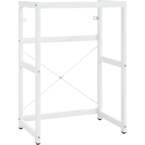 vidaXL Struttura per Lavabo da Bagno Bianca 59x38x83 cm in Ferro