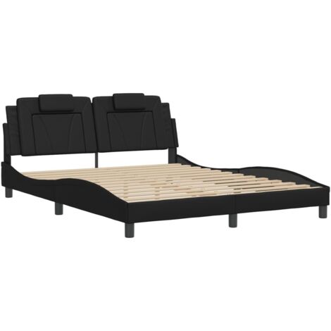 vidaXL Giroletto Viana senza Materasso Nero 160x200 cm in Similpelle (1/5)