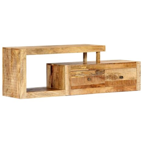 vidaXL Mobile Porta TV 120x30x40 cm in Legno Massello di Mango (1/5)