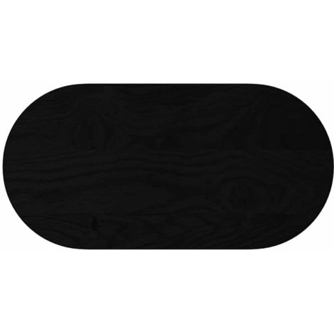 vidaXL Piano Tavolo Marrone Scuro 80x40x2 cm in Rovere Massello Ovale