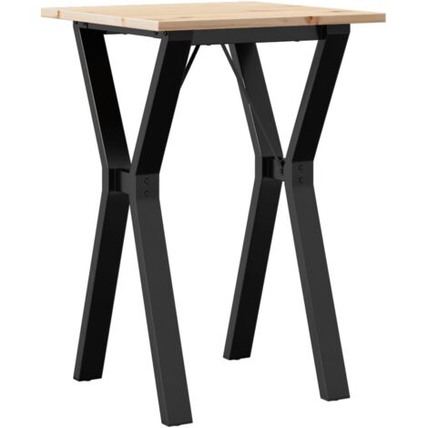 vidaXL Tavolo da Pranzo Telaio a Y 50x50x75 cm Legno Pino e Acciaio