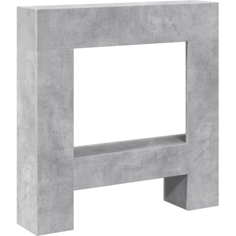 vidaXL Cornice per Camino Grigio Cemento 81x18x82 cm in Truciolato