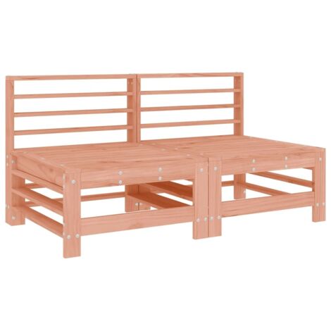 vidaXL Divani Centrali da Giardino 2 pz in Legno Massello di Douglas