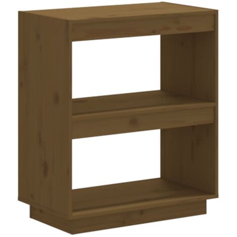 vidaXL Libreria Marrone Ambra 60x35x71 cm in Legno Massello di Pino