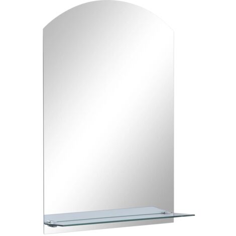 vidaXL Specchio da Parete con Mensola 40x60 cm in Vetro Temperato