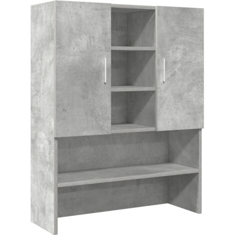 vidaXL Mobile per Lavatrice Grigio Cemento 70,5x25,5x90 cm