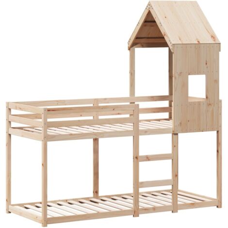 vidaXL Letto a Castello senza Materasso 90x200cm Massello Pino