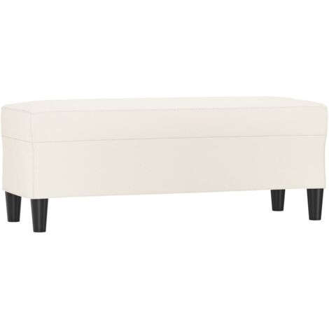 vidaXL Panca Crema 100x35x41 cm in Similpelle