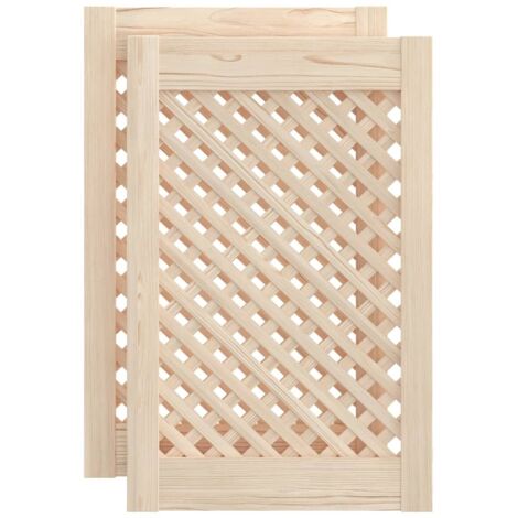 vidaXL Ante con Design a Reticolo 2 pz 39,5x61,5 cm in Legno di Pino