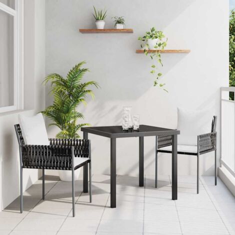 vidaXL Set da Pranzo per Giardino 3 pcs Marrone Poly Rattan (1/5)