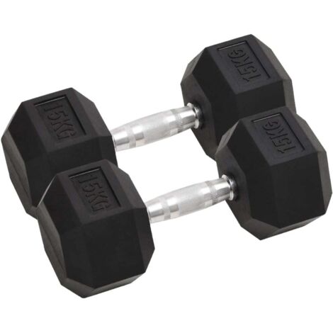 vidaXL Manubri 2 pz 30 kg Totale in Ghisa