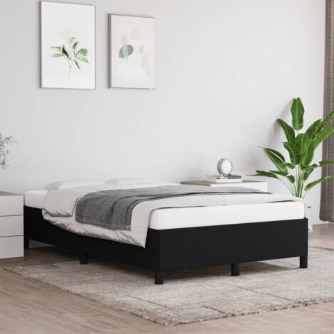 vidaXL Giroletto senza Materasso Nero 120x190 cm in Tessuto