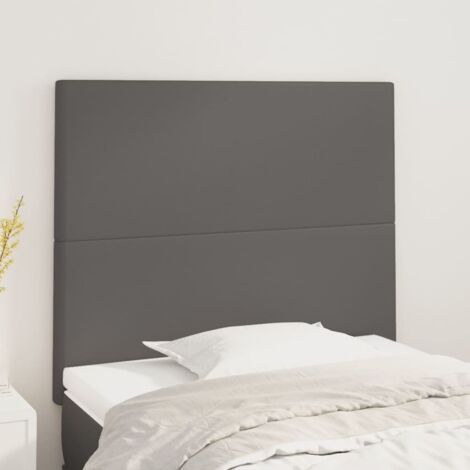 vidaXL Testiera Grigio 100x5x118/128 cm in Similpelle (1/5)