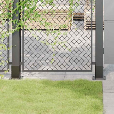 vidaXL Basi per Pali Quadrati 4 pz 91x91 mm Acciaio Verniciato Polvere