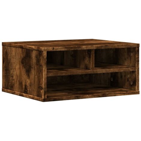 vidaXL Supporto Stampante Rovere Fumo 49x40x22,5 cm Legno Multistrato