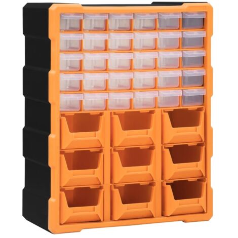vidaXL Mobile Contenitore con 39 Cassetti 38x16x47 cm