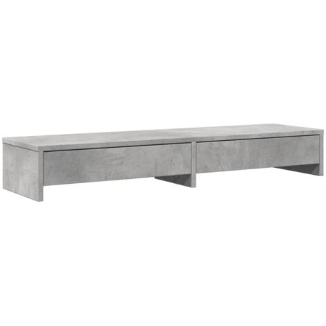 vidaXL Supporto Monitor con Cassetti Grigio 100x27x15 cm in Truciolato