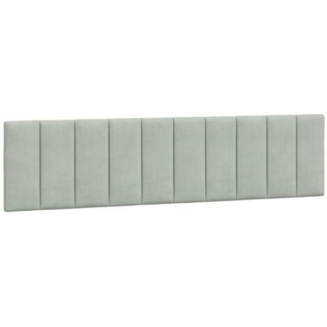 vidaXL Cuscino Testiera Hanko Grigio Chiaro 200 cm in Velluto