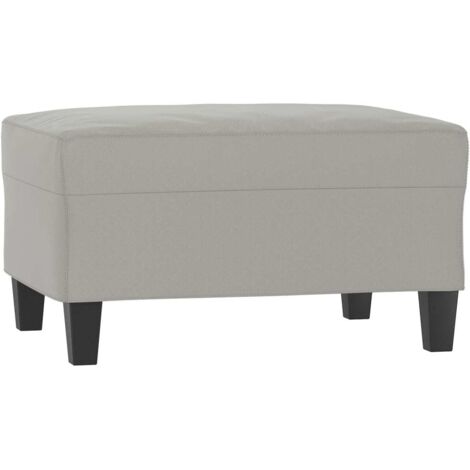 vidaXL Poggiapiedi Grigio Chiaro 70x55x41 cm in Tessuto Microfibra