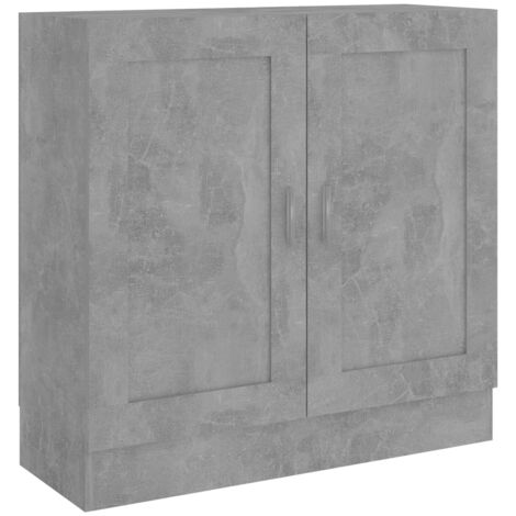 vidaXL Libreria Grigio Cemento 82,5x30,5x80 cm in Legno Multistrato
