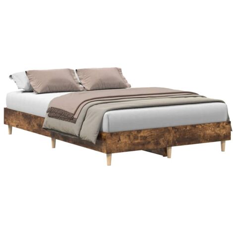 vidaXL Giroletto senza Materasso Rovere Fumo 140x190 cm in Truciolato (1/5)