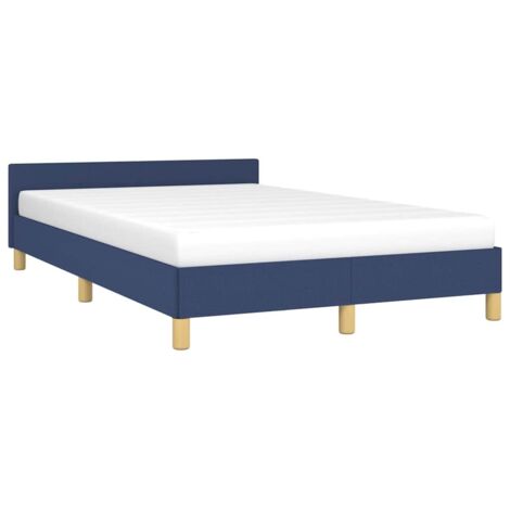 vidaXL Giroletto con Testiera senza Materasso Blu 120x200 cm Tessuto (1/5)