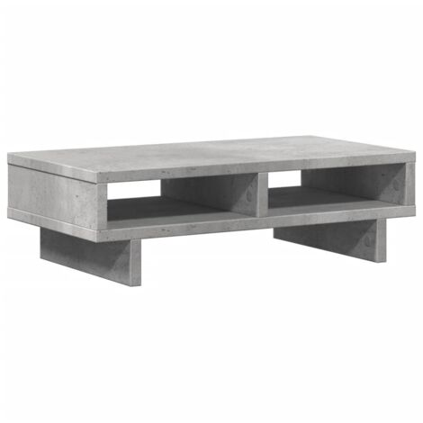 vidaXL Supporto per Monitor Grigio Cemento 50x27x15 cm in Truciolato