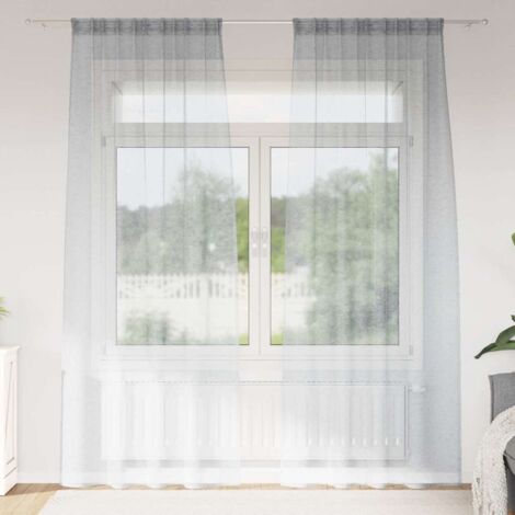 vidaXL Tenda in Velo con tende 2 pcs Grigio scuro 140x245cm Poliestere