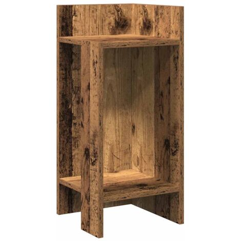 vidaXL Tavolino Laterale con Ripiano Legno Antico 25,5x27x60 cm
