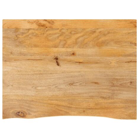 vidaXL Piano Tavolo Bordi Vivi 70x60x3,8 cm in Legno Massello di Mango