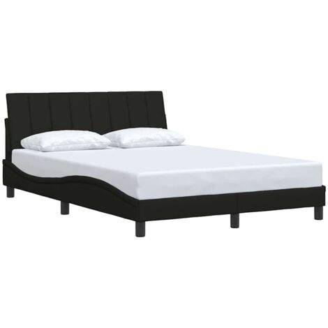vidaXL Giroletto senza Materasso Hanko Nero 140x190 cm in Tessuto (1/5)