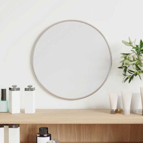 vidaXL Specchio da Parete Argento Ø 30 cm Rotondo