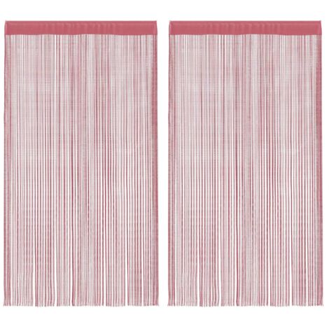 vidaXL Tende a Filo 2 pz Rosa 140x250 cm
