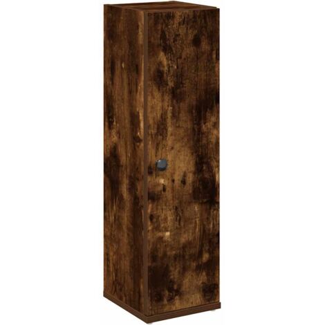 vidaXL Mobile da Bagno con Portarotolo Rovere Fumo 20,5x22x72 cm