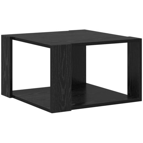 vidaXL Tavolino da salotto Rovere nero 51.5 x 51.5 x 30 cm
