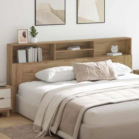 vidaXL Testata del letto rovere artigianale 220 x 19 x 101.5 cm