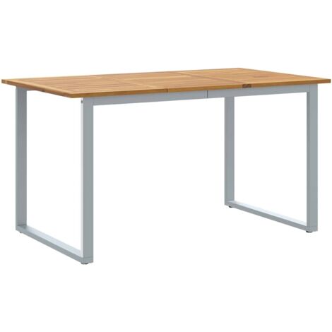 vidaXL Tavolo da Pranzo da Giardino Grigio 140 x 80 x 75 cm