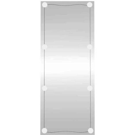 vidaXL Specchio da Parete con Luci LED 40x100 cm Vetro Rettangolare