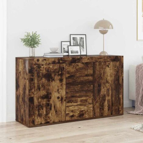 Credenza Rovere fumo 120 x 36 x 69 cm Legno multistrato vidaXL