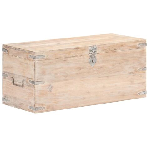 Furniture Limited - Baule 90x40x40 cm in Legno Massello di Acacia